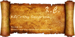 Kürthy Cezarina névjegykártya